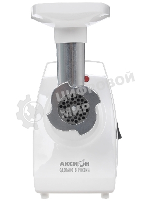 Мясорубка электрическая Аксион М34.03 белый, 1500 Вт, 1.7 кг/мин, защита от перегрузки, насадки - 4