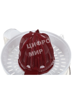 Соковыжималка Scarlett SC-JE50C06 белый/коричневый, цитрусовая, 25 Вт, 700 мл, механическое