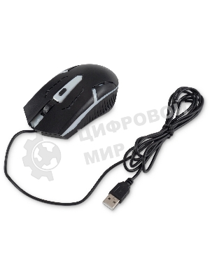 Мышь проводная Oklick 398G черный, 2400 dpi, USB, кнопки - 4