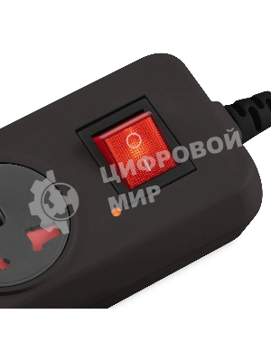 Сетевой фильтр Buro 500UNH-3-BG 3м (5 розеток) черный/серый (коробка)