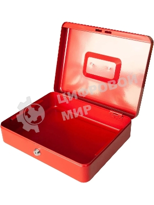 Ящик для денег Silwerhof 90x300x240 красный сталь