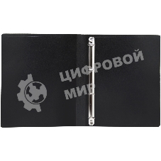 Папка на 4-х кольцах Silwerhof Eco A4, пластик, 0.5мм, черный