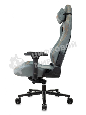 Кресло игровое Knight Craft Dragon серый эко.кожа крестов. металл