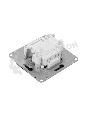 Механизм выключателя EKF UP1-SWB-24 двухклавишный, с подсветкой, черный Эпика