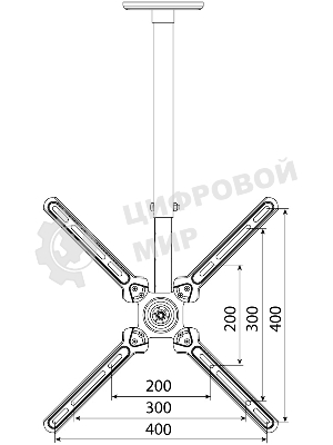 Кронштейн для телевизора Cactus CS-CP07 черный 23