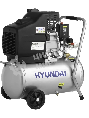 Компрессор поршневой Hyundai HYC 23224LMS масляный 130л/мин 24л 1500Вт серебристый/черный