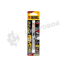 Сверло спиральное по металлу Denzel 7,5 x 109мм, Р6М5, Golden Tip, многогранная заточка