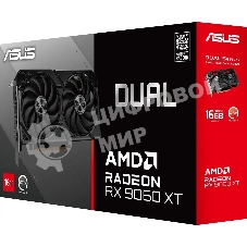 Видеокарта Asus PCI-E 5.0 DUAL-RX9060XT-16G AMD Radeon RX 9060XT 16Gb 128bit GDDR6 2550/20000 HDMIx1 DPx2 HDCP Ret