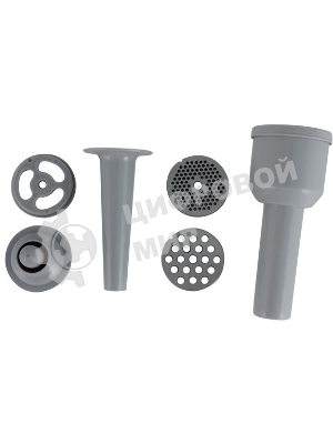 Мясорубка электрическая Bosch MFW 66020 белый/серый, 1800 Вт, 3.0 кг/мин, реверс, защита от перегрузки, насадки - 5