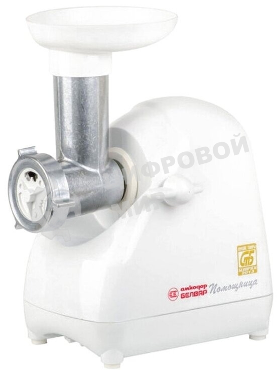 Мясорубка электрическая Белвар КЭМ-36/220-4-34 белый, 1000 Вт, 0.6 кг/мин, реверс, насадки - 5