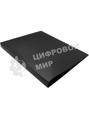 Папка на 4-х кольцах Silwerhof Eco A4, пластик, 0.5мм, черный