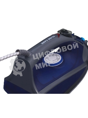 Утюг Hyundai H-SI01789 серый/темно-синий, 2400 Вт, 20 г/мин, 160 г/мин, 300 мл