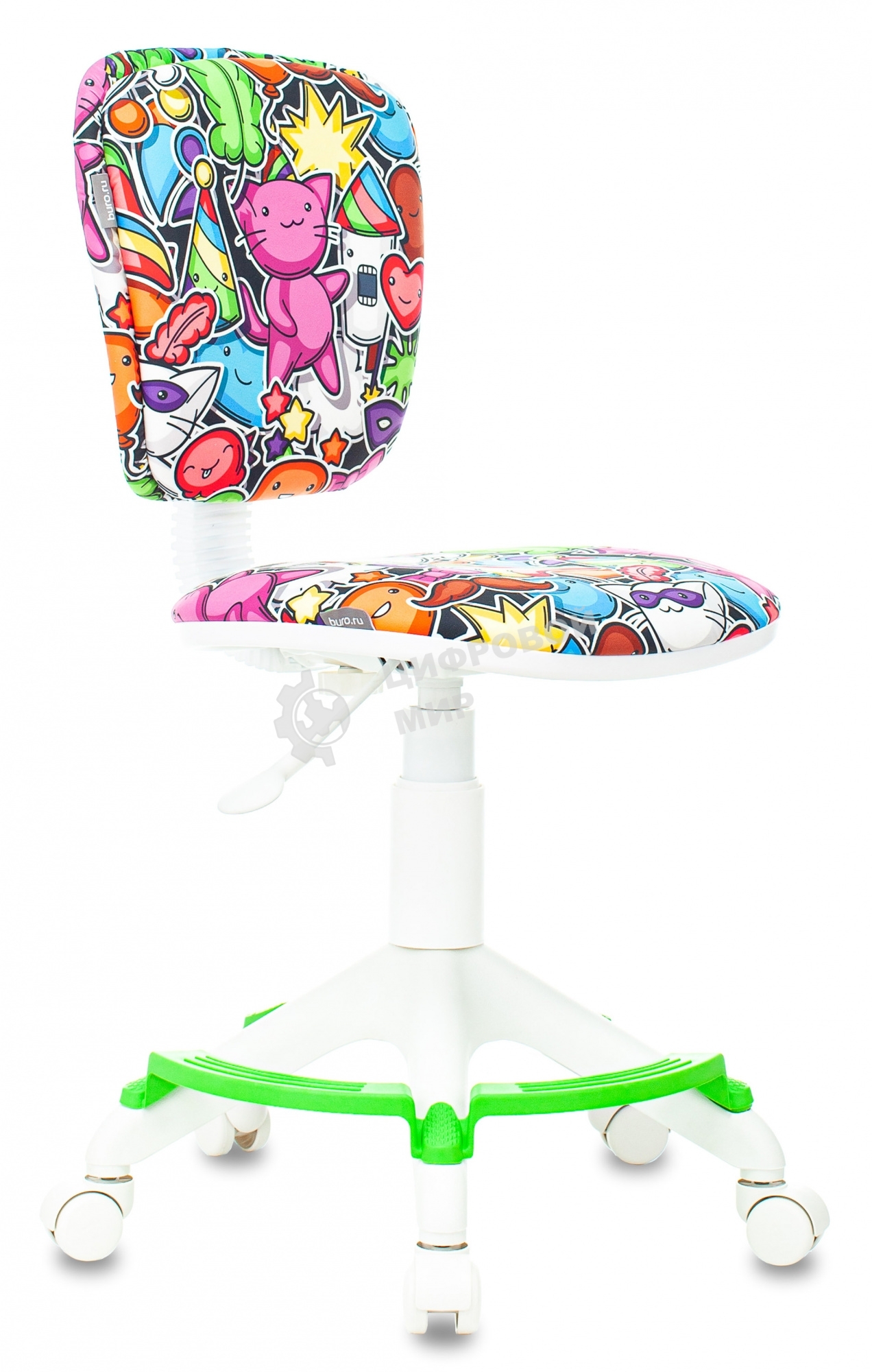 Кресло Бюрократ CH-W204/F мультиколор, ткань, 120 кг, подставка для ног