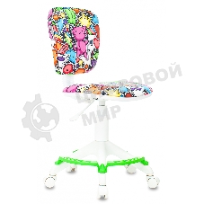 Кресло Бюрократ CH-W204/F мультиколор, ткань, 120 кг, подставка для ног