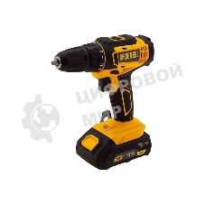 Дрель-шуруповерт Denzel CDL-18-02BM, 18 В, 2 Ач, 30 Нм, щеточный