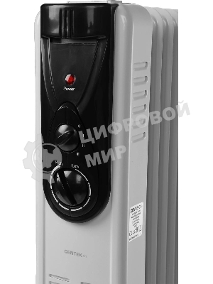 Масляный обогреватель Centek CT-6201 (9 секций) белый, 2000 Вт, 20 м2, термостат