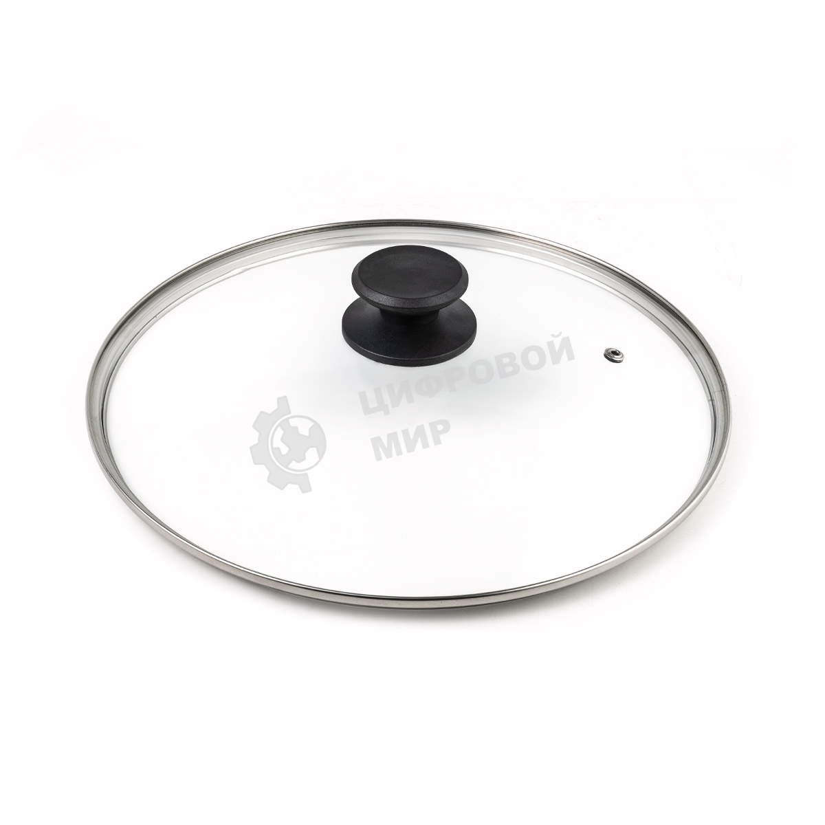 Крышка LARA LR01-97 24 см, стеклянная, универсальная, стильная ручка