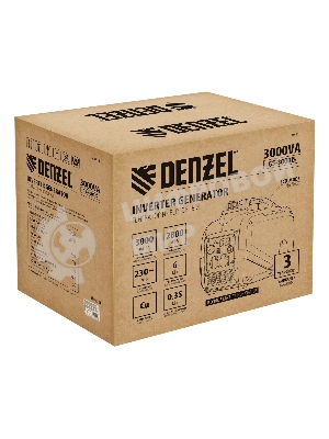 Генератор инверторный Denzel GS-3000iS, 3,0 кВт, 230 В, закрытый корпус, ручной старт