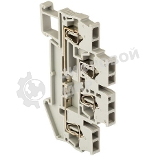 Колодка клеммная JXB-ST-4 32А двойная самозажимная сер. PROxima EKF plc-jxb-st-4-4-2