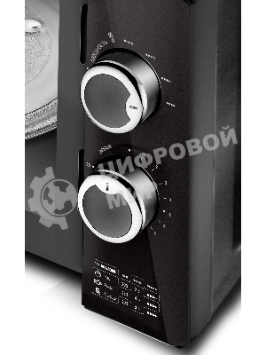 Микроволновая печь Centek CT-1570 черный, 23 л, 900 Вт, переключатели - поворотный механизм