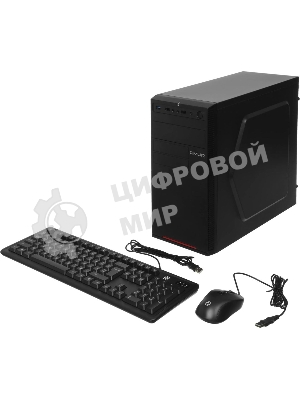 Компьютер Amur Нарвал B7I21 MT i3 12100 (3.3) 16Gb SSD 512Gb UHDG 730 FreeDOS 2.5xGbitEth 400W мышь клавиатура черный (RUS) (2147008)