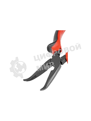 Длинногубцы Matrix black nickel 180 мм, изогнутые, двухкомпонентные рукоятки
