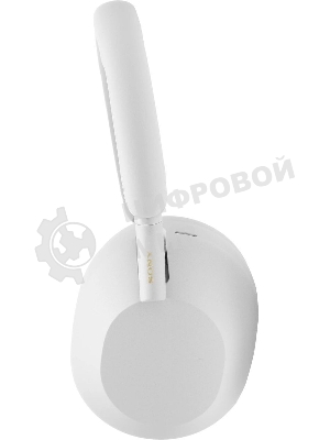 Беспроводные/проводные наушники Sony WH-1000XM5 белый, полноразмерные, Bluetooth + проводной, активное шумоподавление, до 30 ч