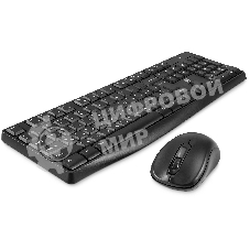 Комплект клавиатура+мышь Oklick S260W беспроводной, USB, 1600 DPI, чёрный