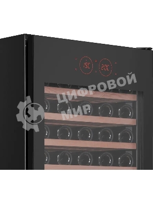 Винный шкаф встраиваемый Maunfeld MBWC-415D171, вместимость: 171 бутылок, черный