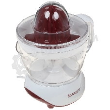 Соковыжималка Scarlett SC-JE50C06 белый/коричневый, цитрусовая, 25 Вт, 700 мл, механическое