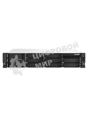 Сетевое хранилище SMB QNAP TS-873AeU-RP-4G NAS 8 HDD trays, 2x 2.5 GbE. 64-bit 4-core AMD V1500B 2,2 GHz, 4 Gb. RAM (1*4 Gb) up to 32Gb (2*16 Gb), 2 x M2 2280 (PCIe Gen3 x 1), 2xPSU W/o rail kit RAIL-B02