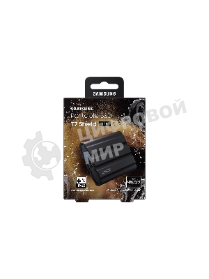 Внешний SSD Samsung T7 Shield, 1TB, USB 3.2 Gen 2 Type-C, R/W 1050/1000, черный