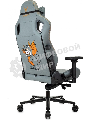 Кресло игровое Knight Craft Dragon серый эко.кожа крестов. металл