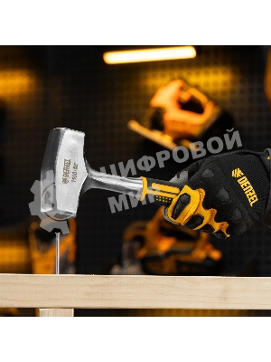 Кувалда Denzel 1,5 кг, цельнометаллическая, двухкомпонентная рукоятка