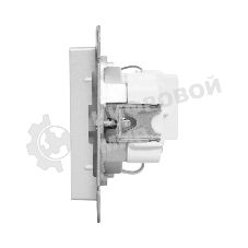 Механизм розетки EKF UP1-SOA-110 16А, с заземлением, без шторок, алюминий Эпика