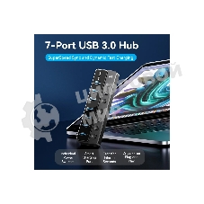 USB-концентратор Vention OTG USB 3.0 на 7 портов черный