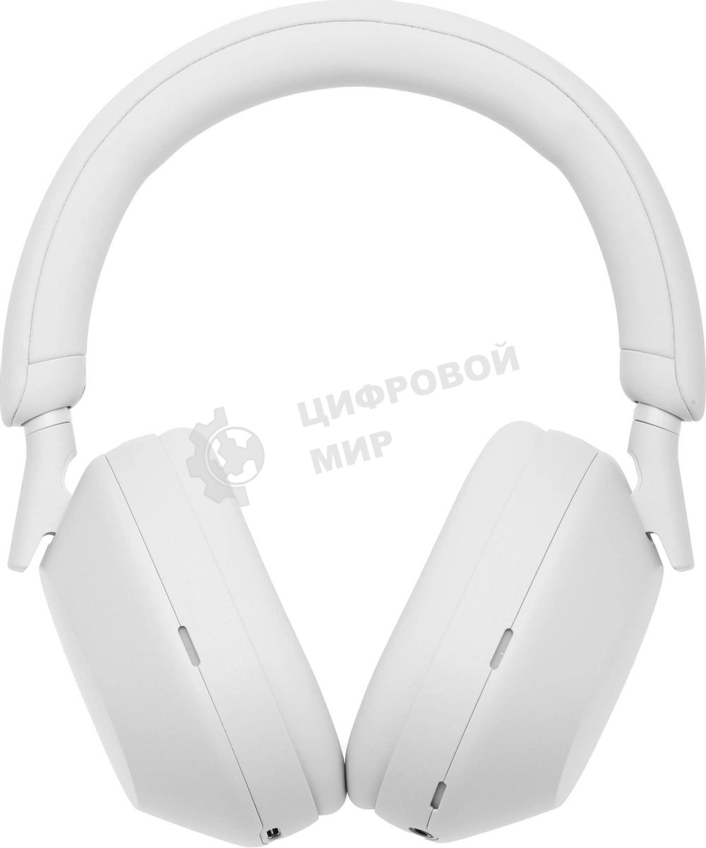 Беспроводные/проводные наушники Sony WH-1000XM5 белый, полноразмерные, Bluetooth + проводной, активное шумоподавление, до 30 ч