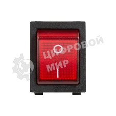 Выключатель клавишный Rexant 250V 25А (4с) ON-OFF красный с подсветкой