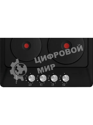 Варочная комбинированная панель Maunfeld EEHE.64.4B, конфорок: 4 шт., эмаль, независимая, черный