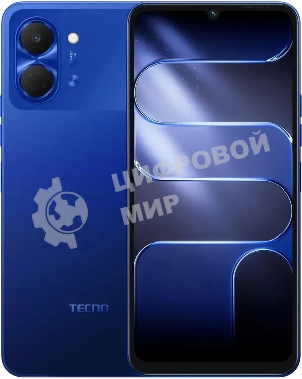 Смартфон Tecno Spark Go 3 128Gb 4Gb синий моноблок 3G 4G 2Sim 6.75