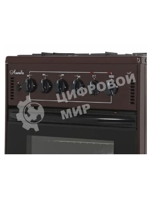 Плита комбинированная Лысьва ЭГ 401-2у коричневый, конфорок 4 шт, духовка 57 л, 50 см x 84 см x 60 см