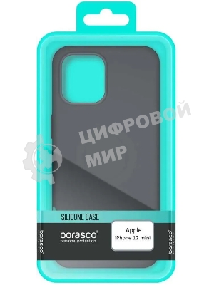 Чехол (клип-кейс) BoraSCO для Apple iPhone 12 mini черный (матовый) (39168)