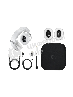 Гарнитура Logitech G PRO LightSpeed белый, беспроводная + проводная, Bluetooth/USB/3.5 мм, до 50 ч