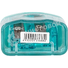 Точилка для карандашей ручная Deli E0576, 2 отверстия, пластик, ассорти