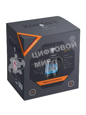 Чайник электрический LEONORD LE-1514 1,7 л, 2200 Вт, стекло/пластик, черный