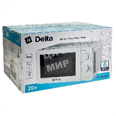 Микроволновая печь Delta DL-84L20 белый, 20 л, 700 Вт, переключатели - поворотный механизм
