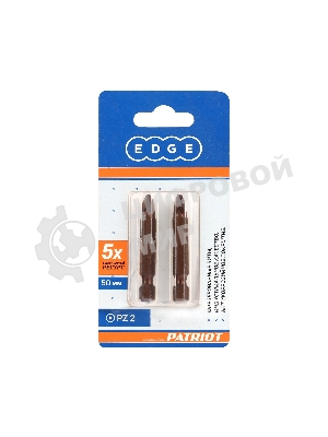 Бита EDGE by PATRIOT PZ2, сталь S2, длина 50 мм, 2шт в блистере