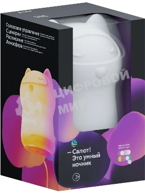 Умный детский ночник Кошка, товарный знак SBER SBDV-00125