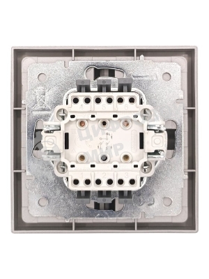 Выключатель 2-кл. СП ZIMA IP20 10А безвинт. зажим серый матовый LEZARD 704-7488-101QC