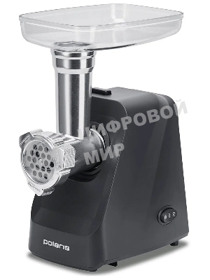 Мясорубка электрическая Polaris PMG 1855 RUS черный, 1800 Вт, 2.0 кг/мин, реверс, защита от перегрузки, насадки - 7